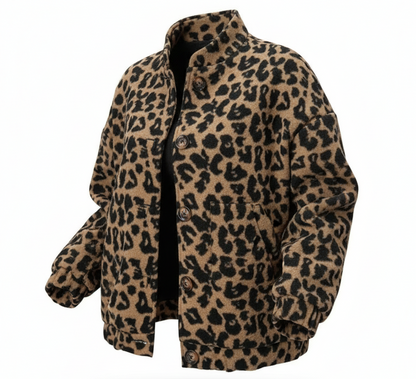 LEONOR™ | CASACO COM ESTAMPA DE LEOPARDO