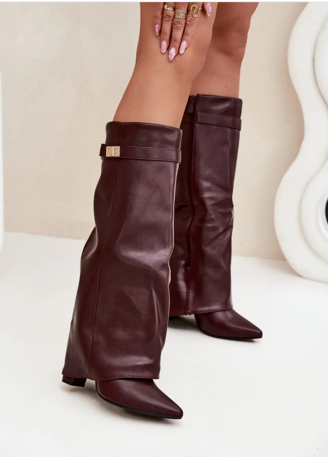DANIELA™ | BOTAS ALTAS DE CUERO PU