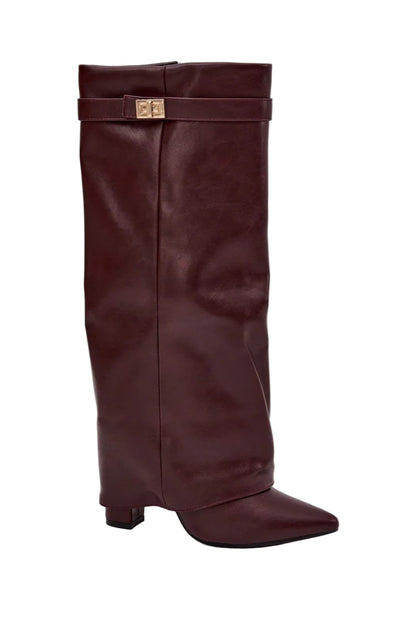 DANIELA™ | BOTAS ALTAS DE CUERO PU