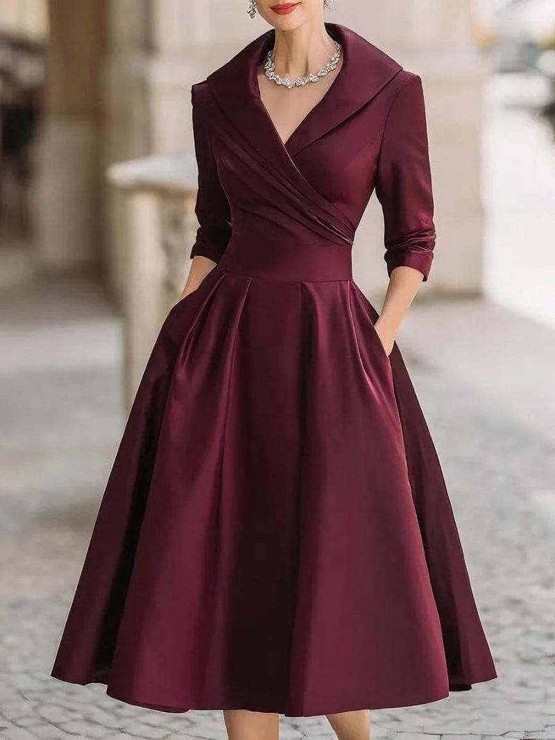 CLARA™ | VESTIDO ELEGANTE DE CETIM