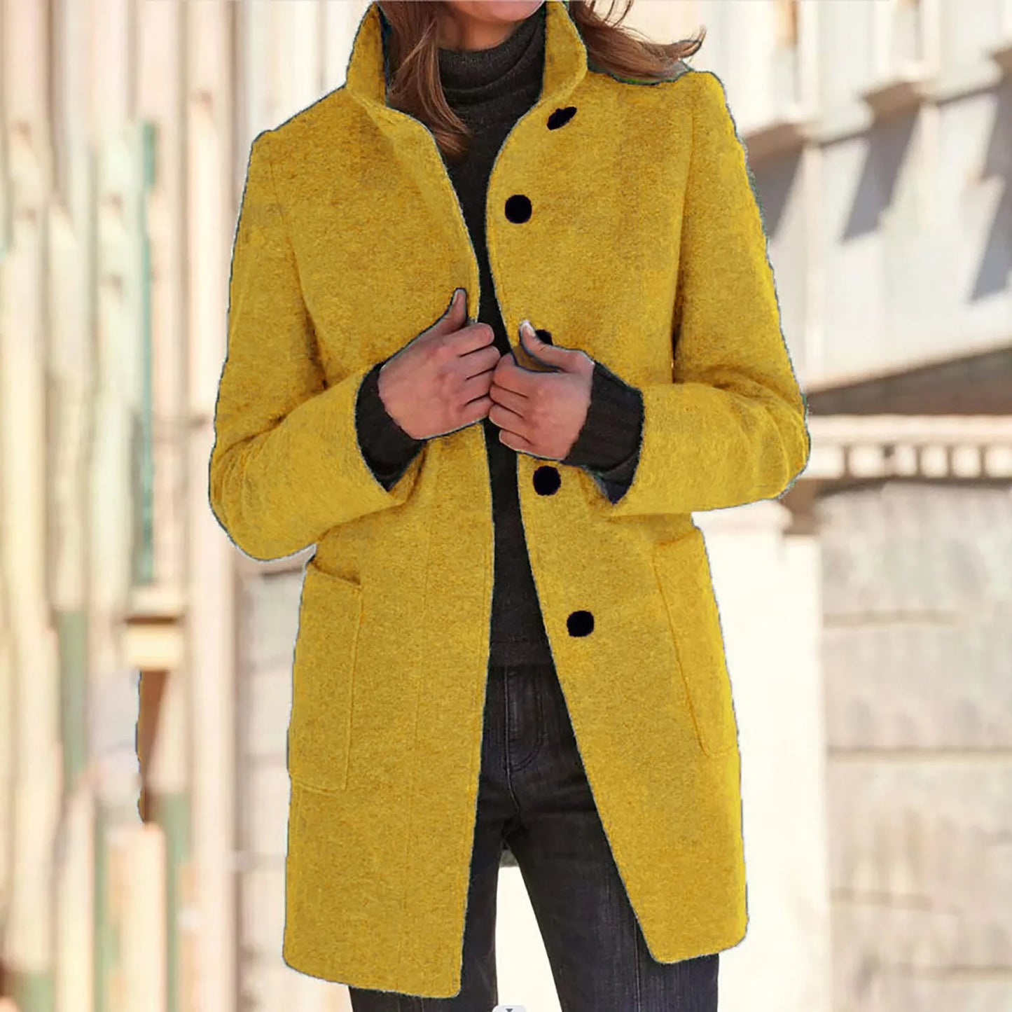 VICTORIA™ | ABRIGO CÓMODO DE MUJER CON CUELLO ALTO