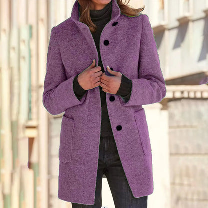 VICTORIA™ | ABRIGO CÓMODO DE MUJER CON CUELLO ALTO