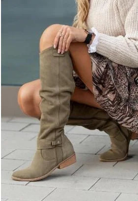 MATILDE ™ | BOTA DE JOELHO DE CAMURÇA