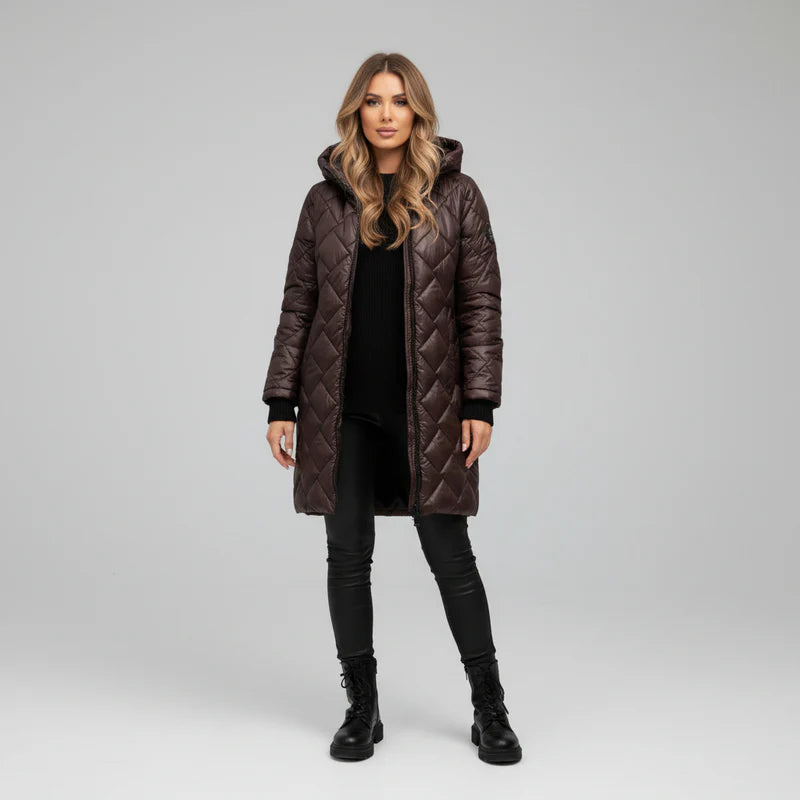 SARA™ | CHAQUETA ELEGANTE ACOLCHADA CON CAPUCHA