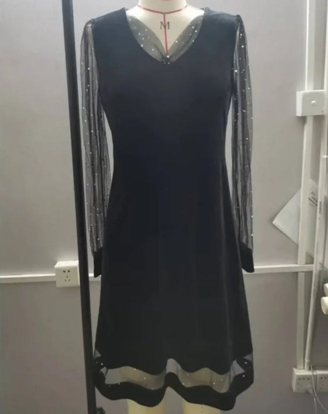 ISABEL™ | VESTIDO DE MALHA COM BRILHO