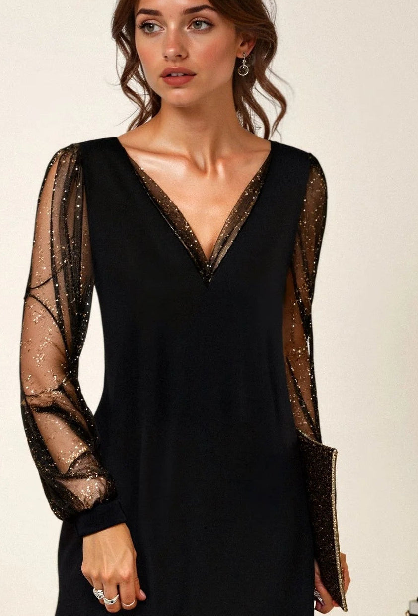 ISABEL™ | VESTIDO DE MALHA COM BRILHO