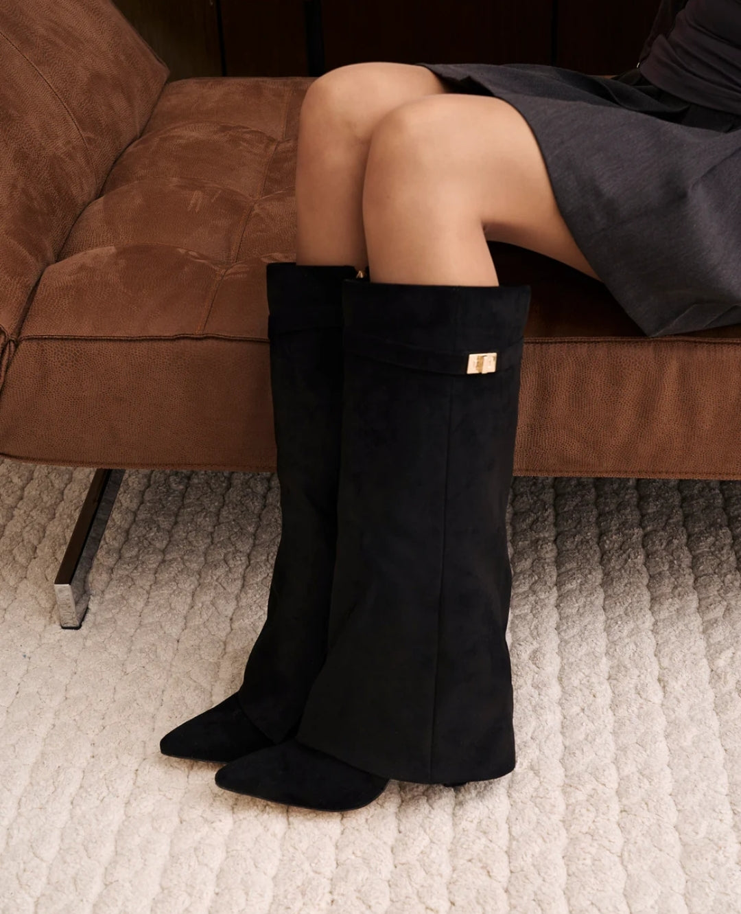 PAOLA™| BOTAS ALTAS DE GAMUZA