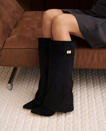 PAOLA™| BOTAS ALTAS DE GAMUZA